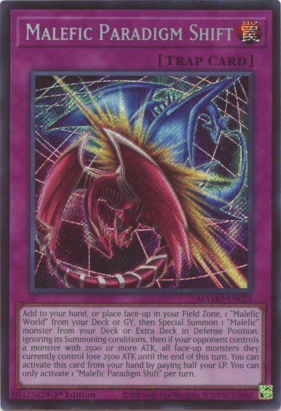 Malefic Paradigm Shift (Secret Rare) - Magnificent Monsters YuGiOh trading card