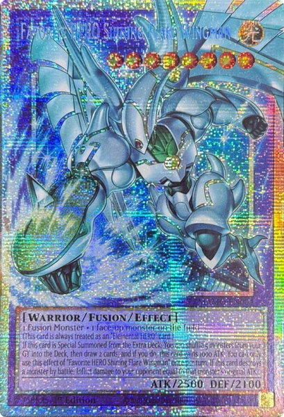 Favorite HERO Shining Flare Wingman (Starlight Rare) (Extended Art) - Magnificent Monsters YuGiOh trading card