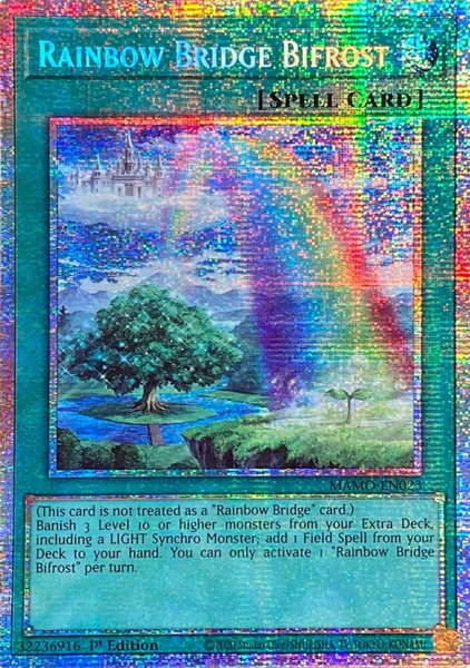 Rainbow Bridge Bifrost (Starlight Rare) trading card from Magnificent Monsters Rainbow Bridge Bifrost (Starlight Rare) - Magnificent Monsters YuGiOh trading card