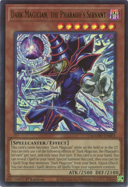 Dark Magician, the Pharaoh's Servant - Magnificent Monsters YuGiOh trading card