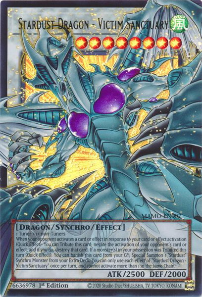 Stardust Dragon - Victim Sanctuary (Extended Art) trading card from Magnificent Monsters Stardust Dragon - Victim Sanctuary (Extended Art) - Magnificent Monsters YuGiOh trading card