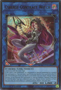Cyberse Contract Witch - Magnificent Monsters (MAMO) #MAMO-EN018 - Ultra Rare YuGiOh Trading Card
