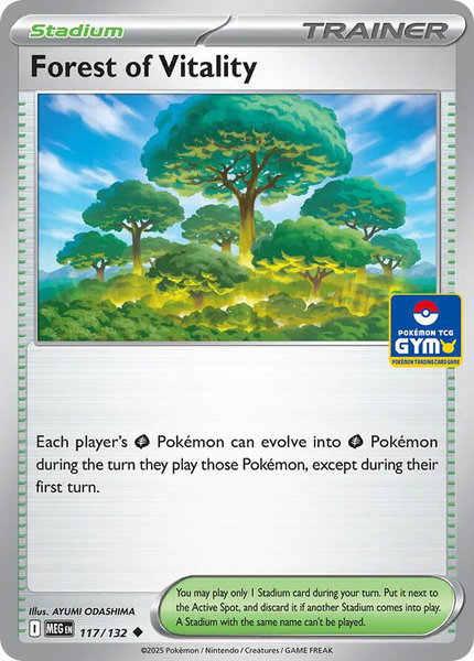 Forest of Vitality - 117/132 (GYM) trading card from Southeast Asia Exclusives Forest of Vitality - 117/132 (GYM) - Southeast Asia Exclusives Pokémon trading card