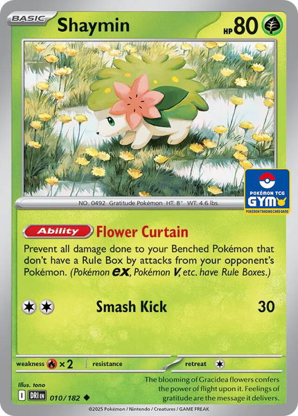 Shaymin - 010/182 (GYM) - Southeast Asia Exclusives Pokémon trading card