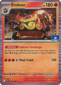 Emboar - 013/086 (GYM) - Southeast Asia Exclusives (SEA) #013/086 - Promo Pokémon Trading Card