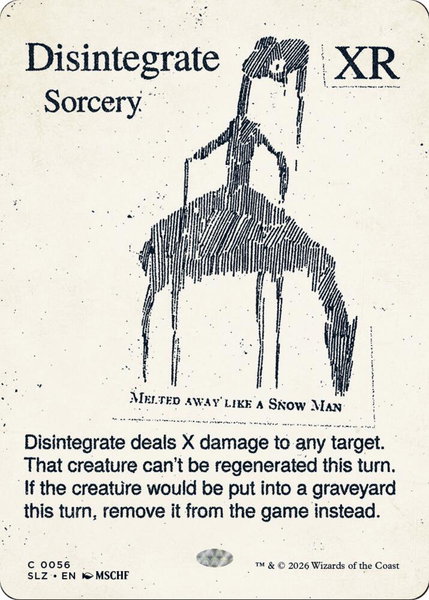 Disintegrate (0056) trading card from Secret Lair x MSCHF: The Zeta Set Disintegrate (0056) - Secret Lair x MSCHF: The Zeta Set Magic: The Gathering trading card