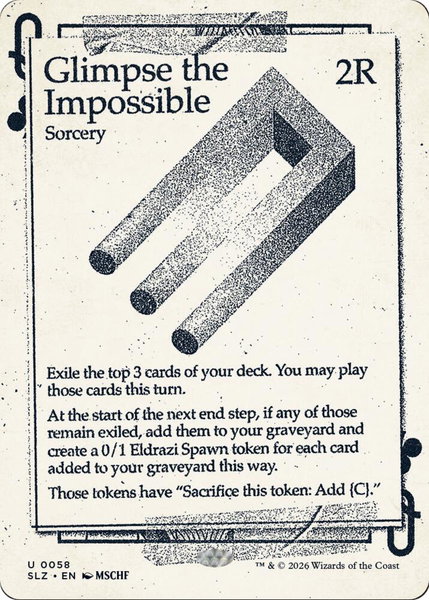 Glimpse the Impossible (0058) trading card from Secret Lair x MSCHF: The Zeta Set Glimpse the Impossible (0058) - Secret Lair x MSCHF: The Zeta Set Magic: The Gathering trading card