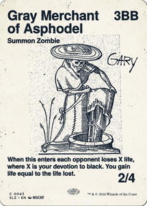 Gray Merchant of Asphodel (0043) - Secret Lair x MSCHF: The Zeta Set (SLZ) #43 - Common Magic: The Gathering Trading Card