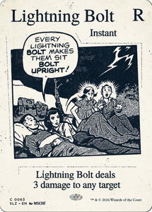 Lightning Bolt (0063) - Secret Lair x MSCHF: The Zeta Set (SLZ) #63 - Common Magic: The Gathering Trading Card