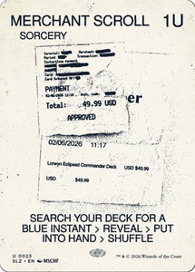 Merchant Scroll (0023) - Secret Lair x MSCHF: The Zeta Set (SLZ) #23 - Uncommon Magic: The Gathering Trading Card