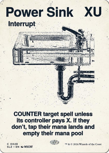 Power Sink (0028) - Secret Lair x MSCHF: The Zeta Set Magic: The Gathering trading card