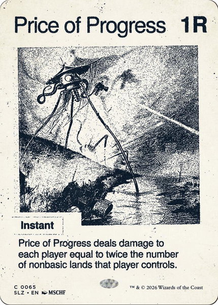 Price of Progress (0065) - Secret Lair x MSCHF: The Zeta Set Magic: The Gathering trading card