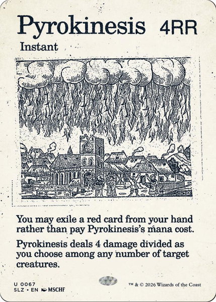 Pyrokinesis (0067) - Secret Lair x MSCHF: The Zeta Set Magic: The Gathering trading card