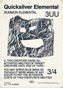 Quicksilver Elemental (0029) - Secret Lair x MSCHF: The Zeta Set (SLZ) #29 - Mythic Rare Magic: The Gathering Trading Card