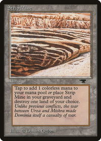 Strip Mine (No Horizon) - Antiquities (ATQ) #82a - Uncommon Magic: The Gathering Trading Card