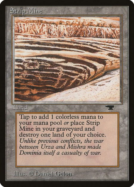 Strip Mine (No Horizon) - Antiquities Magic: The Gathering trading card