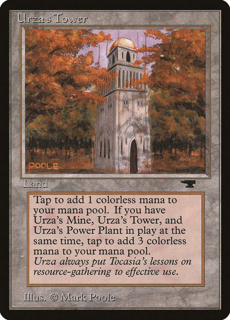 Urza's Tower (Forest) - Antiquities Magic: The Gathering trading card