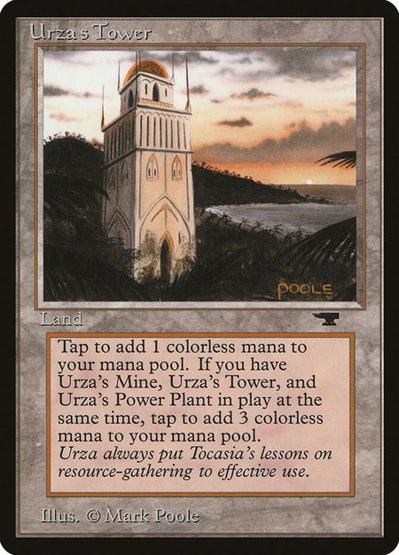 Urza's Tower (Shore) - Antiquities Magic: The Gathering trading card