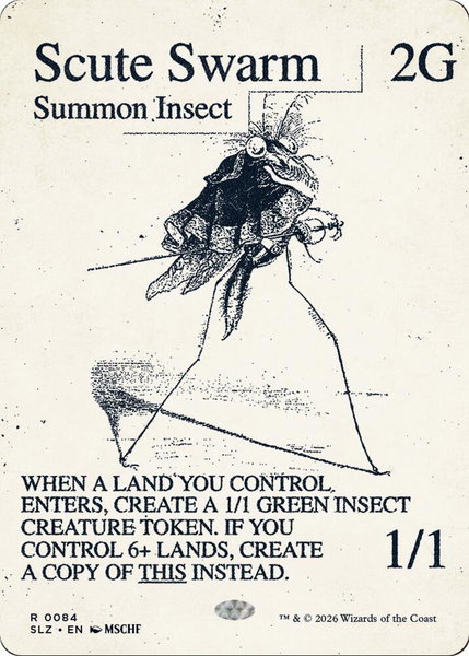 Scute Swarm (0084) - Secret Lair x MSCHF: The Zeta Set Magic: The Gathering trading card