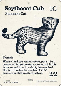 Scythecat Cub (0085) - Secret Lair x MSCHF: The Zeta Set (SLZ) #85 - Rare Magic: The Gathering Trading Card