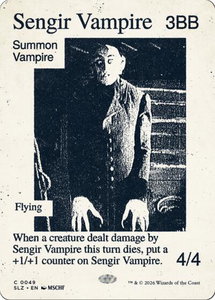 Sengir Vampire (0049) - Secret Lair x MSCHF: The Zeta Set (SLZ) #49 - Common Magic: The Gathering Trading Card