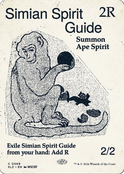 Simian Spirit Guide (0068) - Secret Lair x MSCHF: The Zeta Set Magic: The Gathering trading card