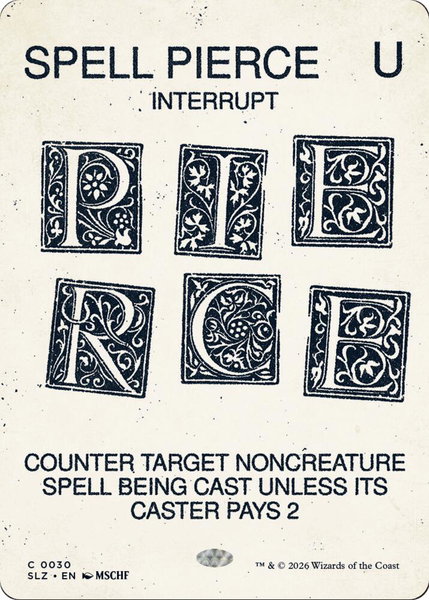 Spell Pierce (0030) - Secret Lair x MSCHF: The Zeta Set Magic: The Gathering trading card
