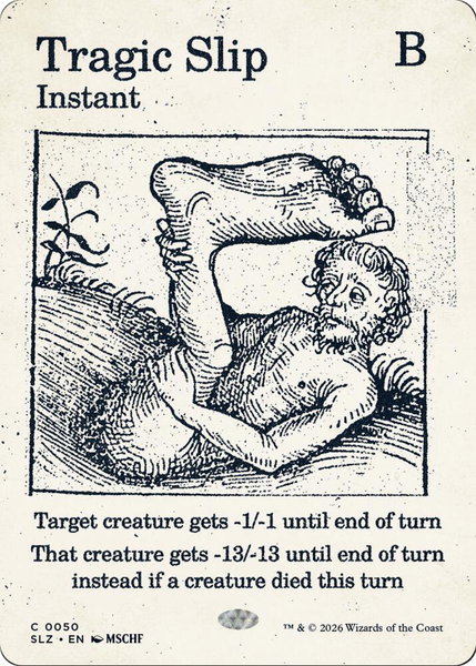 Tragic Slip (0050) - Secret Lair x MSCHF: The Zeta Set Magic: The Gathering trading card