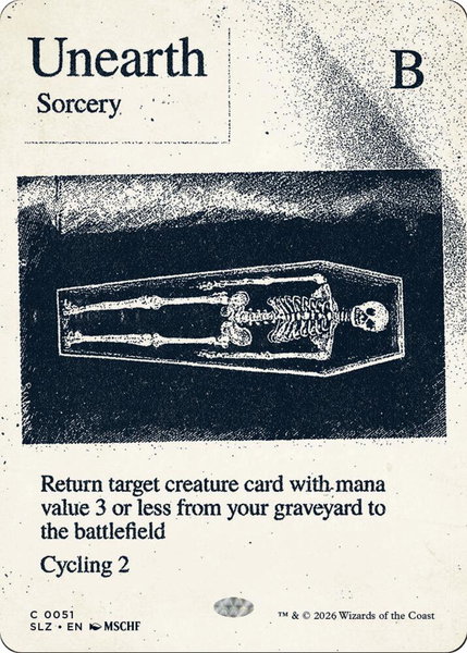 Unearth (0051) - Secret Lair x MSCHF: The Zeta Set Magic: The Gathering trading card