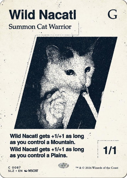 Wild Nacatl (0087) - Secret Lair x MSCHF: The Zeta Set Magic: The Gathering trading card