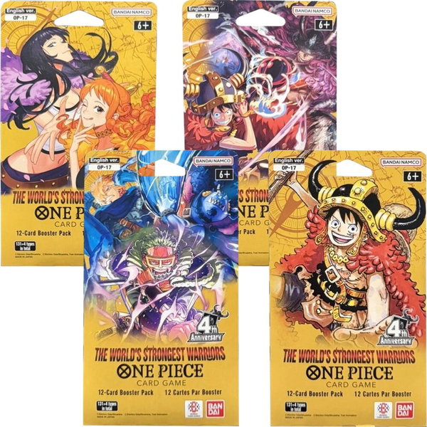The World's Strongest Warriors Sleeved Booster Pack Art Bundle [Set of 4] - The World's Strongest Warriors One Piece trading card