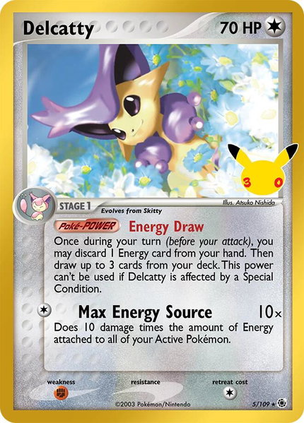 Delcatty trading card from ME: 30th Celebration Classic Collection Delcatty - ME: 30th Celebration Classic Collection Pokémon trading card