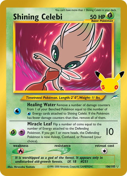Shining Celebi - ME: 30th Celebration Classic Collection Pokémon trading card