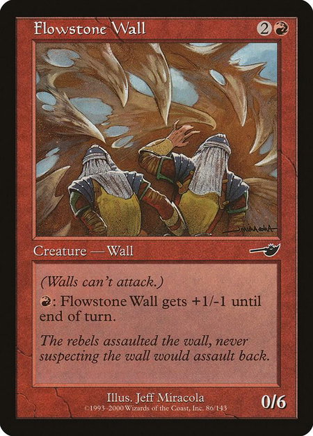 Flowstone Wall - Nemesis Magic: The Gathering trading card