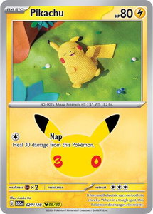 Pikachu - 027/128 - ME: 30th Celebration (30C) #027/128 - Pikachu Rare Pokémon Trading Card