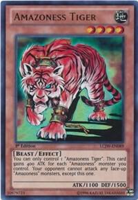 Amazoness Tiger trading card from Legendary Collection 4: Joey's World Amazoness Tiger - Legendary Collection 4: Joey's World YuGiOh trading card