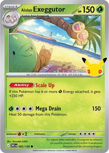 Alolan Exeggutor - 002/128 - ME: 30th Celebration (30C) #002/128 - Common Pokémon Trading Card