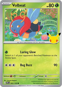 Volbeat - ME: 30th Celebration (30C) #003/128 - Common Pokémon Trading Card