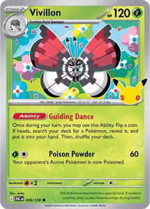 Vivillon - ME: 30th Celebration (30C) #008/128 - Common Pokémon Trading Card
