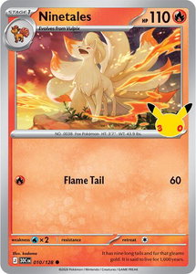 Ninetales - ME: 30th Celebration (30C) #010/128 - Common Pokémon Trading Card