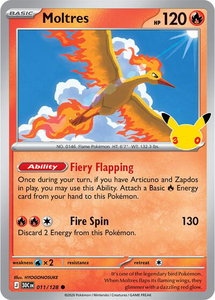 Moltres - 011/128 - ME: 30th Celebration (30C) #011/128 - Common Pokémon Trading Card