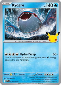 Kyogre - ME: 30th Celebration (30C) #019/128 - Rare Pokémon Trading Card