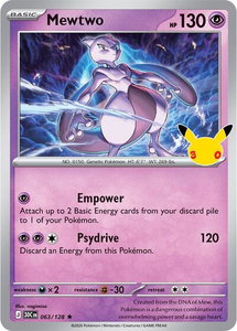 Mewtwo - ME: 30th Celebration (30C) #063/128 - Rare Pokémon Trading Card