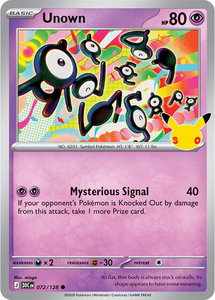 Unown - ME: 30th Celebration (30C) #072/128 - Common Pokémon Trading Card