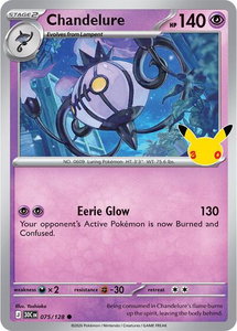 Chandelure - 075/128 - ME: 30th Celebration (30C) #075/128 - Common Pokémon Trading Card