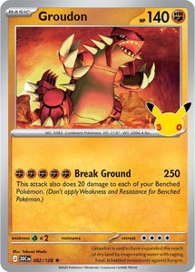 Groudon - ME: 30th Celebration (30C) #082/128 - Rare Pokémon Trading Card