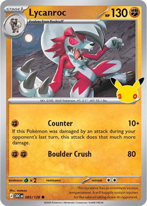 Lycanroc - 085/128 - ME: 30th Celebration (30C) #085/128 - Common Pokémon Trading Card