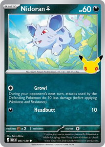 Nidoran F - ME: 30th Celebration (30C) #087/128 - Common Pokémon Trading Card