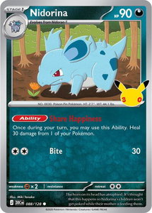 Nidorina - ME: 30th Celebration (30C) #088/128 - Common Pokémon Trading Card
