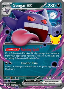 Gengar ex - ME: 30th Celebration (30C) #090/128 - Double Rare Pokémon Trading Card